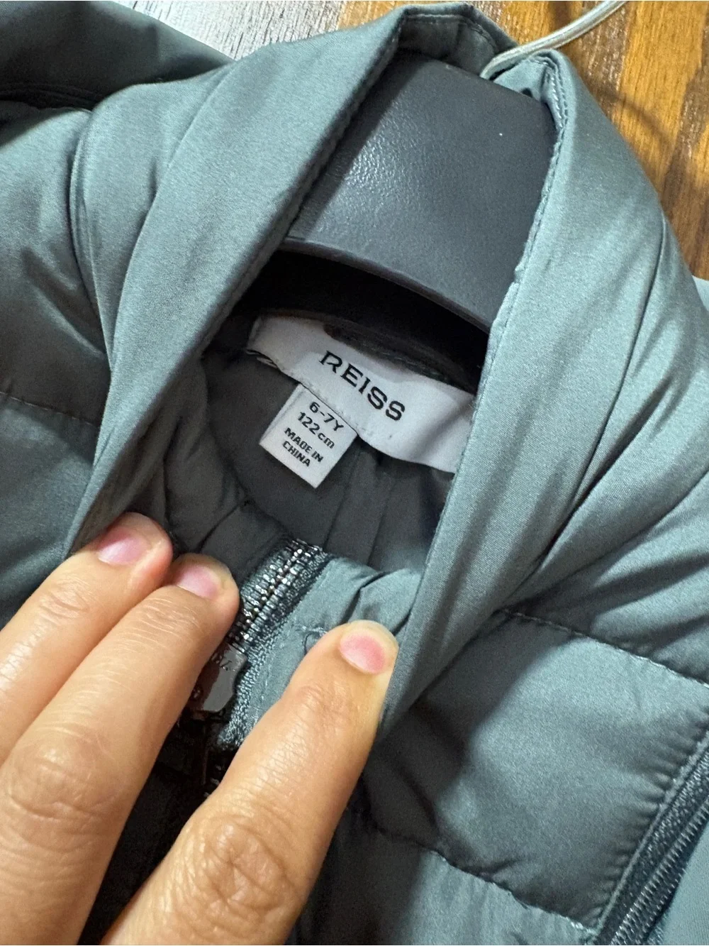Reiss Sage Green Logan 6-7 yrs Gabardine Coat Removable Gilet Hybrid Funnel $175
